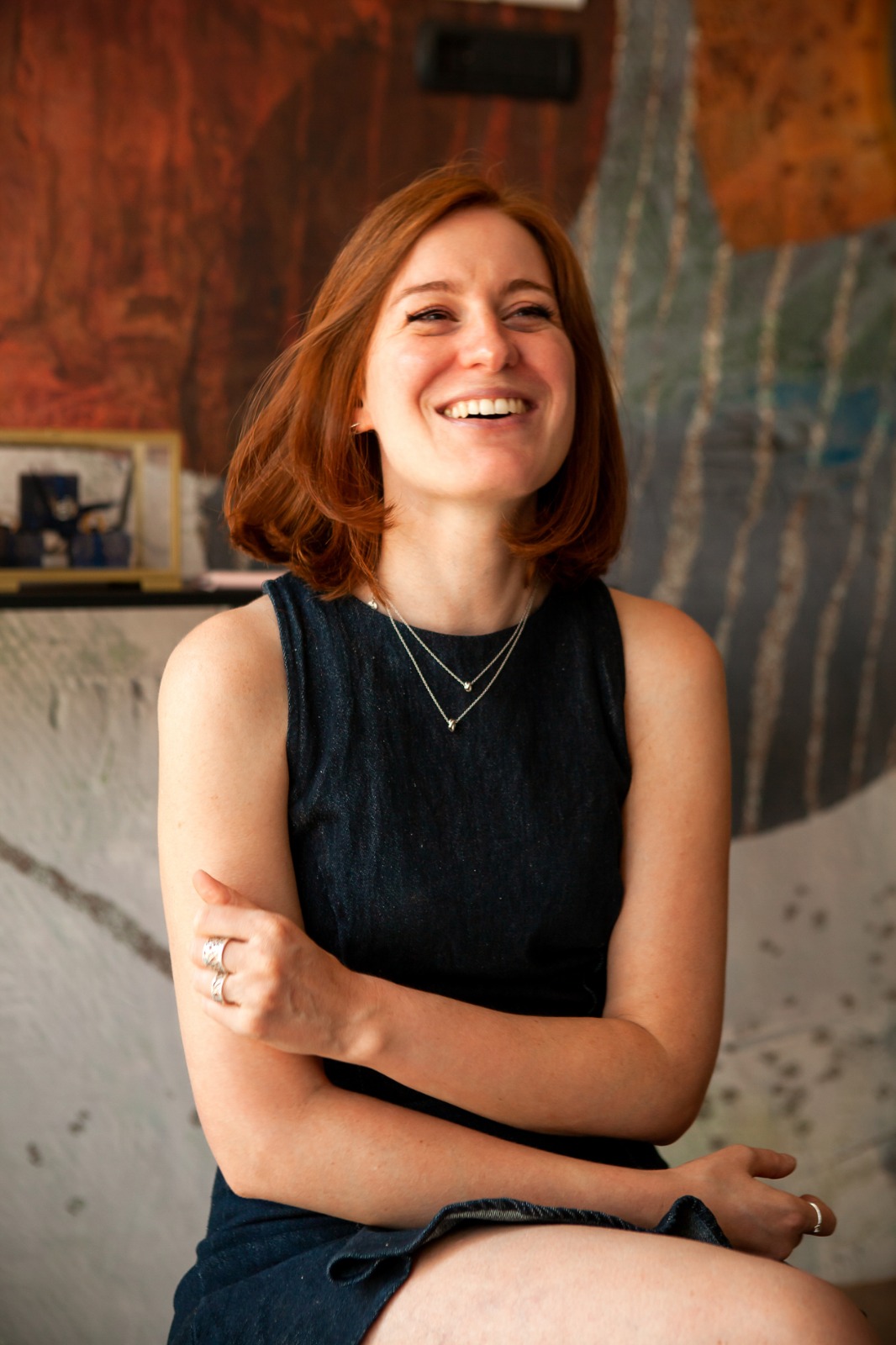 Ilaria Bonardi nel suo atelier